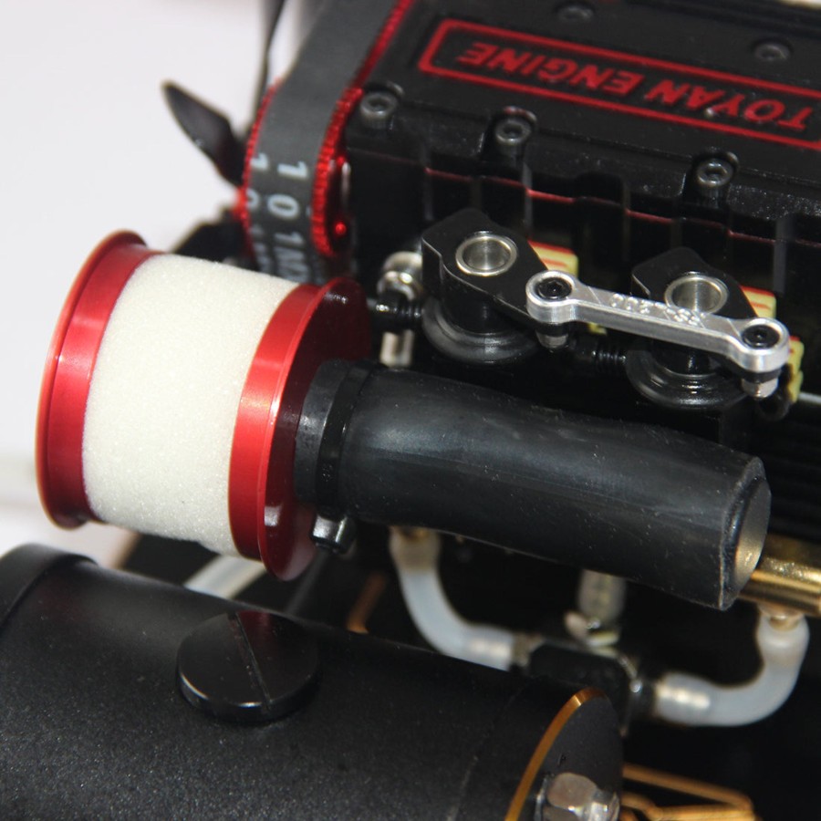 Rc Engine & Model Engine DIY | Air Filter With Cable Tie For Toyan Fs-L200 Two-Cylinder 4-Stroke Nitro Engine Model