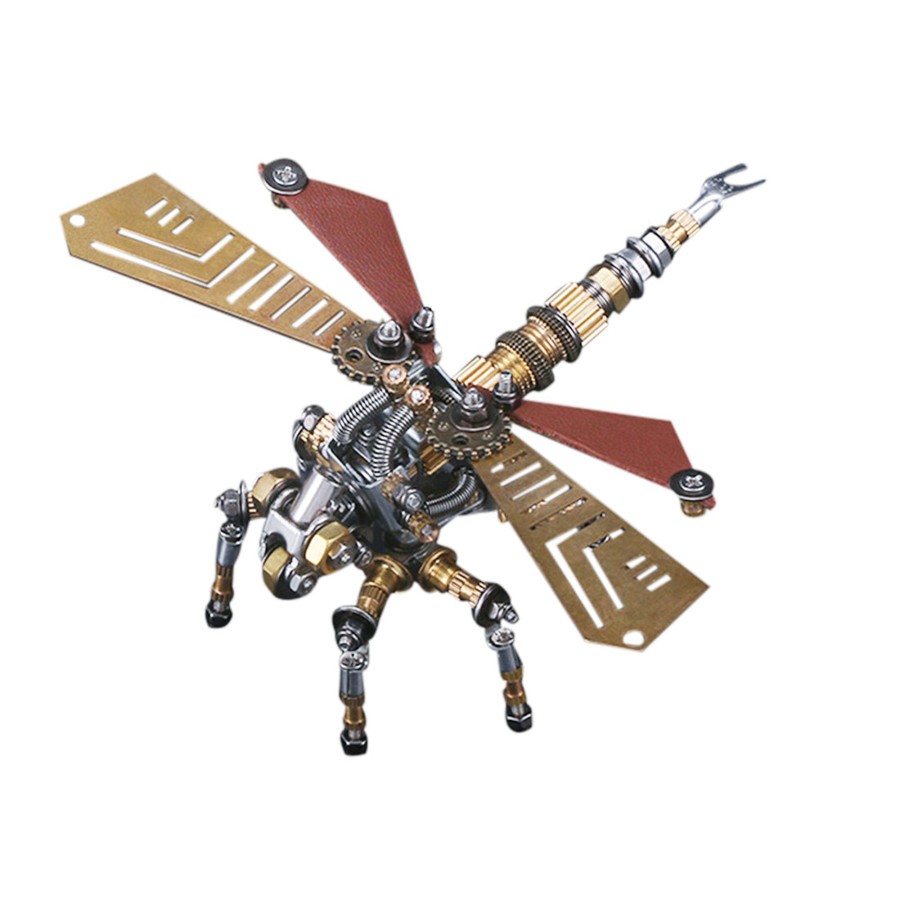 Diy Engine Engine DIY | 3D Puzzle Model Kit Mechanical Dragonfly Metal Games Diy Assembly Jigsaw Crafts Creative Gift - 243Pcs