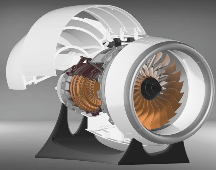 Model Engine enginediy | Skymech Ntr-900 1/30 Turbofan Engine Model Kit - Build Your Own Turbofan Engine That Works - Working Aircraft Diy Assembly 150Pcs