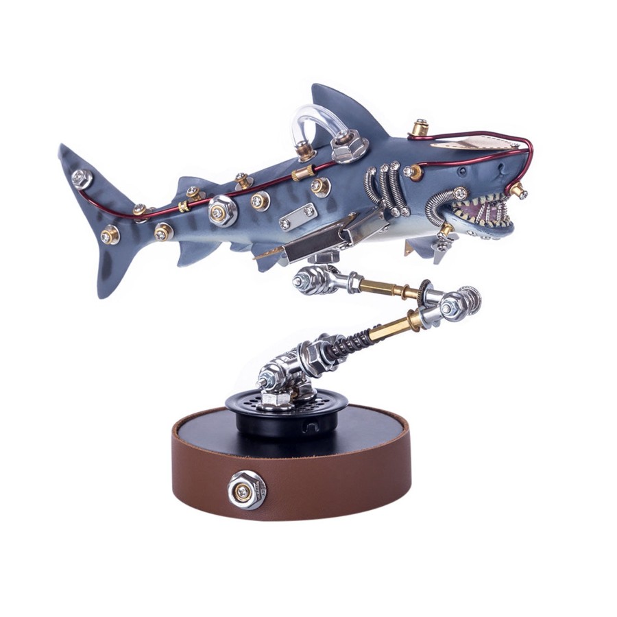 Diy Engine enginediy | 3D Metal Model Kit Mechanical Shark Diy Games Assembly Puzzle Jigsaw Creative Gift - 217Pcs