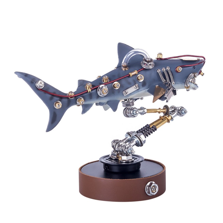 Diy Engine enginediy | 3D Metal Model Kit Mechanical Shark Diy Games Assembly Puzzle Jigsaw Creative Gift - 217Pcs