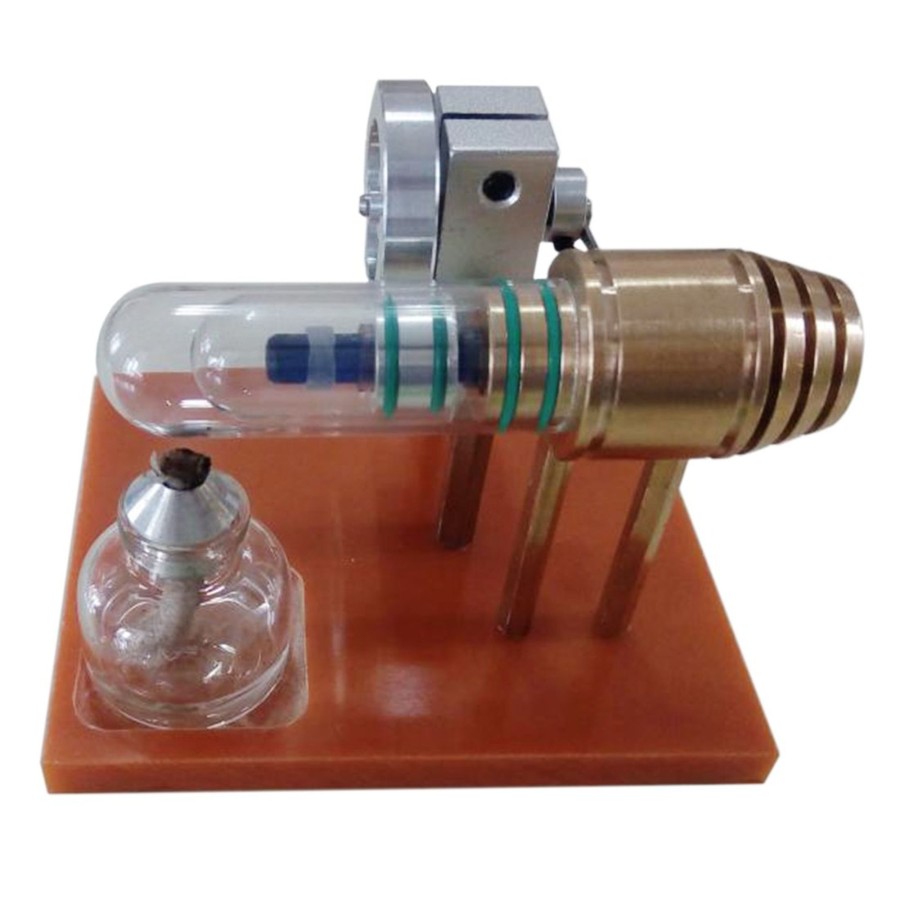 Model Engine Engine DIY Single Cylinder Stirling Engine | Mini Stirling Engine Kit High Speed Free Piston Stirling Engine Pocket-Sized Engine Model Enginediy