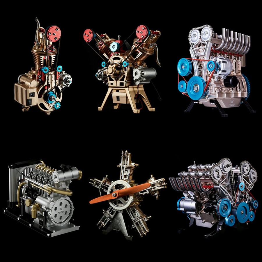 Stem Model enginediy | Teching Full Metal Car Engine Model Kit That Works - Build Your Own Engines - Gift Collection