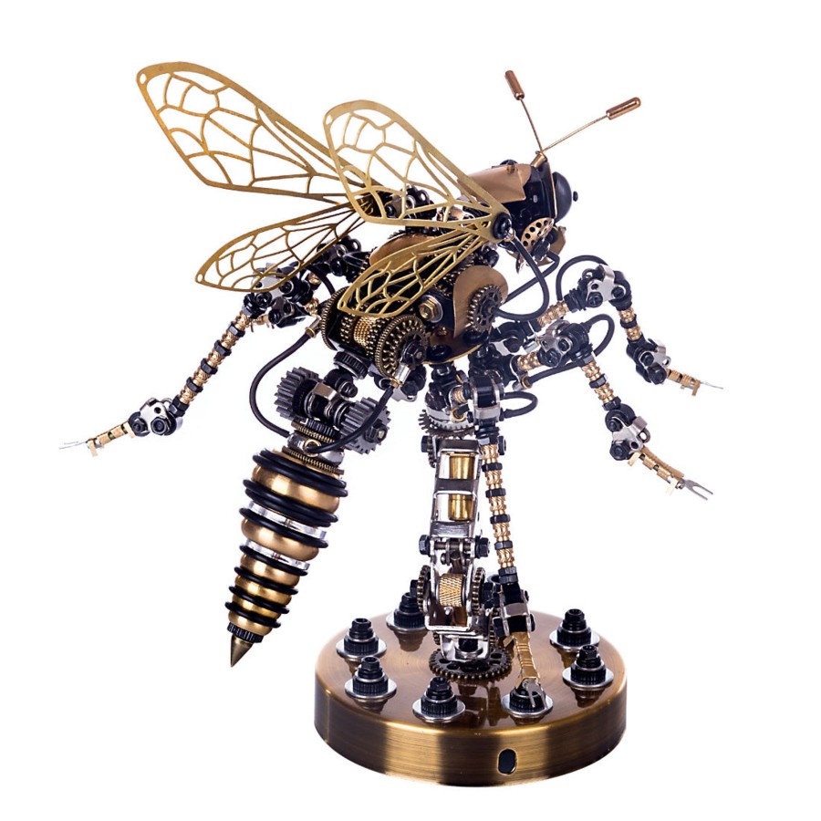 Diy Engine enginediy | 3D Puzzle Diy Model Kit Steampunk Wasp Metal Games Creative Gift