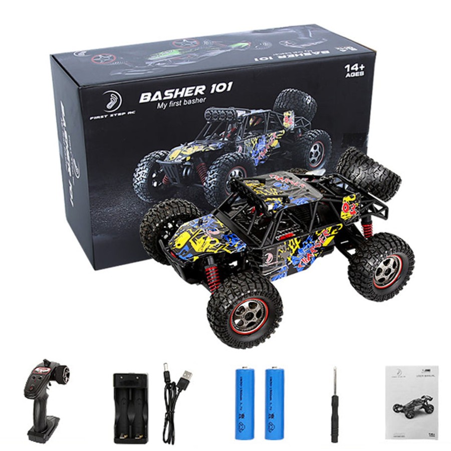 Rc Engine & Model Engine DIY | Basher 101 1/14 2.4Ghz Rc Car 4Wd Rc Off-Road Vehicle High-Speed 48Km/H All-Terrain Rc Truck With Led Lights