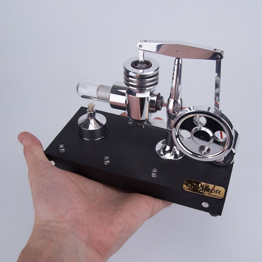 Diy Engine enginediy | Enjomor Metal Balance Hot-Air Stirling Engine Model With Led Lighting Set Educational Toys Ideal Engine Model Gift For Your Kids-Enginediy