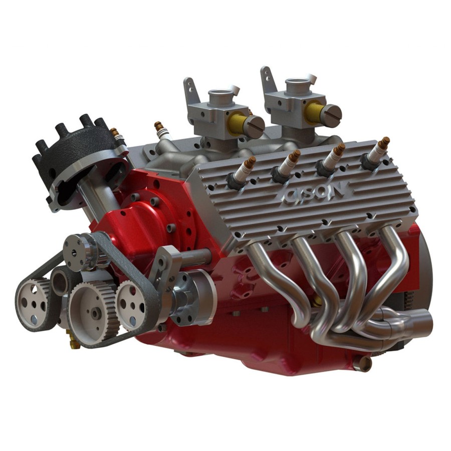 Model Engine enginediy | Cison Small-Block 44Cc 1/6 Scale Water-Cooled Flathead 4-Stroke V8 Gasoline Engine Internal Combustion Model Kit That Works