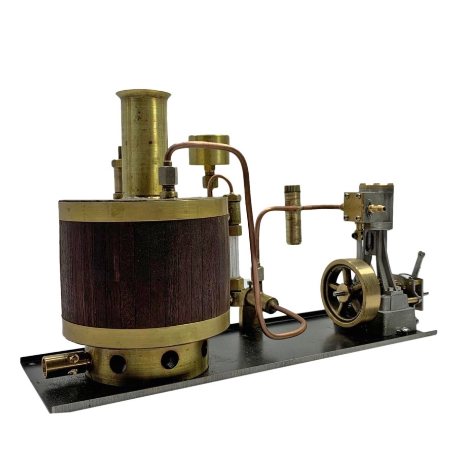 Model Engine Engine DIY | Mini Single-Cylinder Steam Engine Set With Gearbox Boiler For 50-100Cm Model Ship