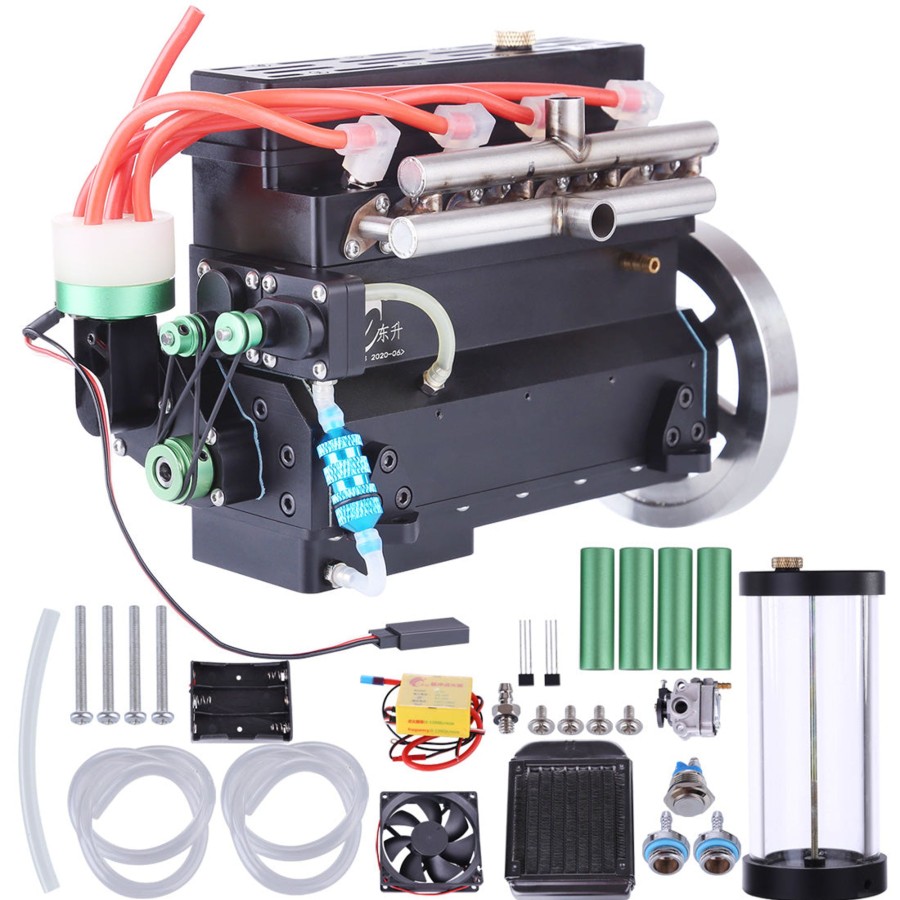 Rc Engine & Model enginediy | 32Cc Inline Four Cylinder Water Cooled Gasoline Engine For 1: 5 Rc Model Car / Ship/ Airplane