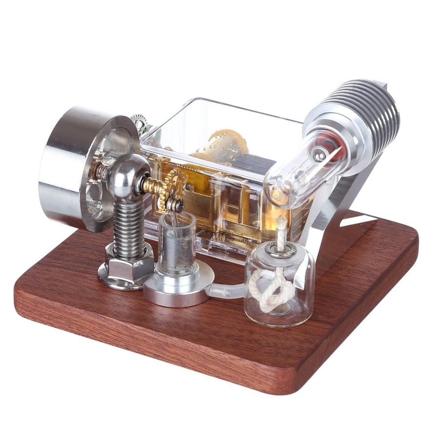 Model Engine enginediy Stirling Engine & Parts | Stirling Engine Model With Rotating Mechanical Music Box Science Experiment Engine Toy