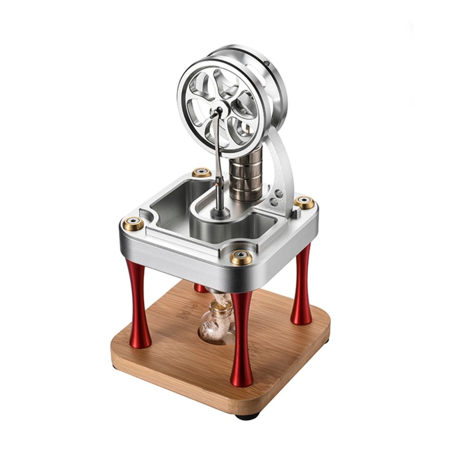 Model Engine Engine DIY Stirling Engine & Parts | Water Cooled High Temperature Stirling Engine Model Metal Science Experiment Engine