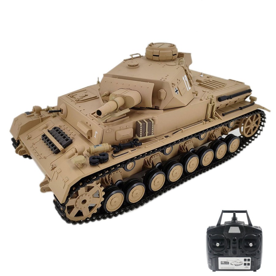 Rc Engine & Model enginediy | 1/16 Rc Tank 2.4G Rc German Panzerkampfwagen Iv Medium Tank Vehicle Model Toys&Gifts With Lights&Sounds (Professional Version/Khaki)