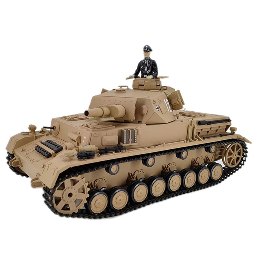 Rc Engine & Model enginediy | 1/16 Rc Tank 2.4G Rc German Panzerkampfwagen Iv Medium Tank Vehicle Model Toys&Gifts With Lights&Sounds (Professional Version/Khaki)