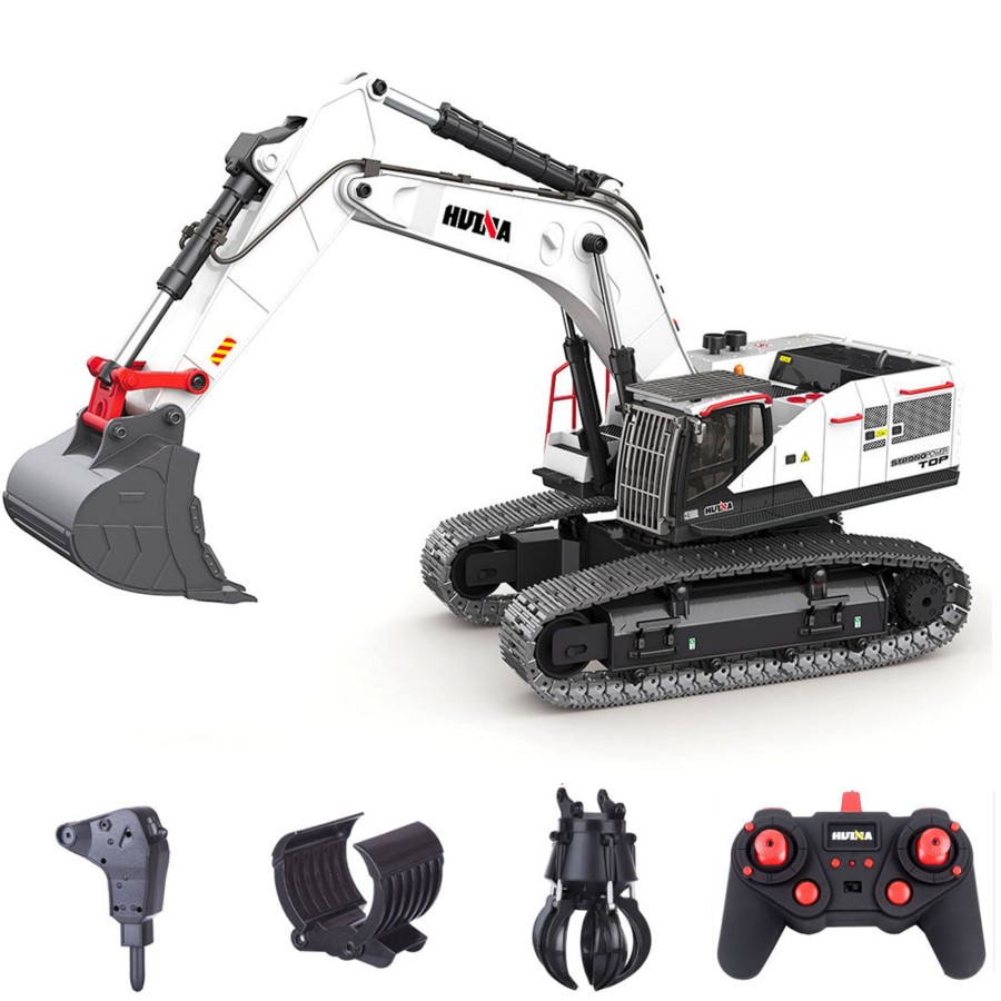 Rc Engine & Model enginediy | Huina 1:14 22Ch 2.4G Rc Excavator Model 4-In-1 Alloy Remote Controll Crusher Construction Vehicles Toy