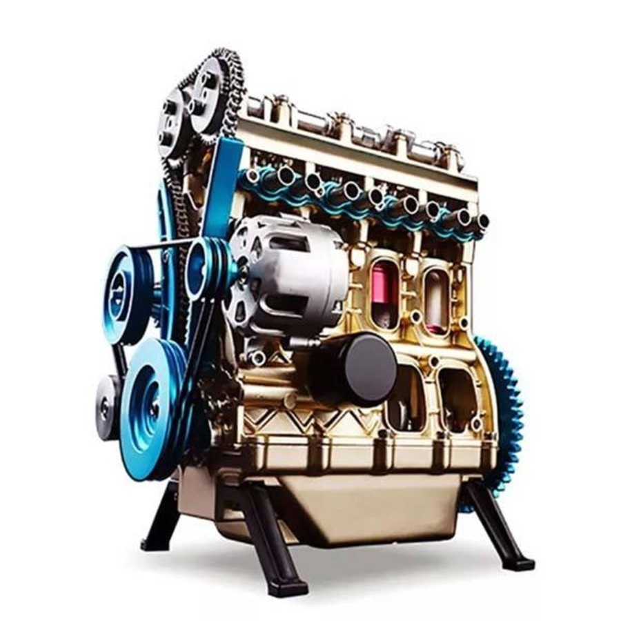 Diy Engine enginediy | Teching L4 Engine Model Kit That Works - Build Your Own Engine - Full Metal 4 Cylinder Car Engine Kit Car Engine Model