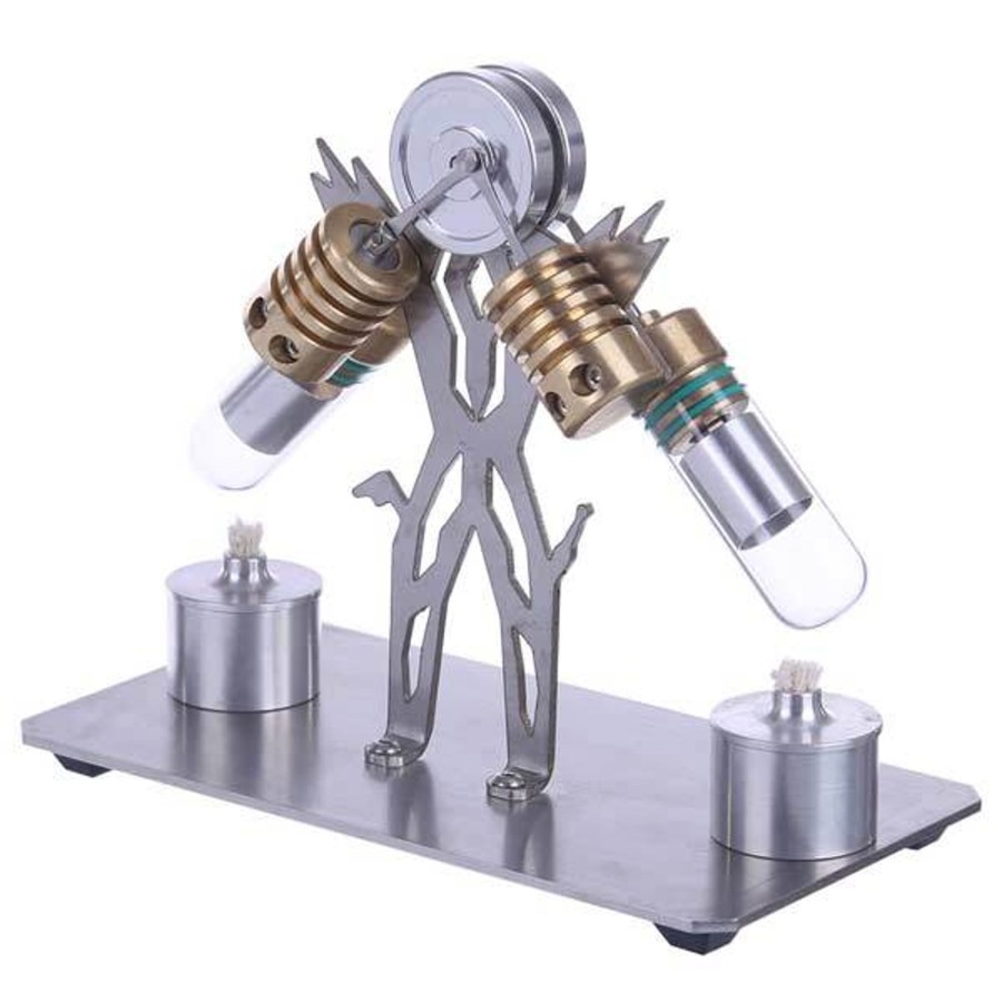 Model Engine enginediy Multi-Cylinder Stirling Engine | Stirling Engine Kit V2 2 Cylinder Stirling Engine Motor Model Education Toy