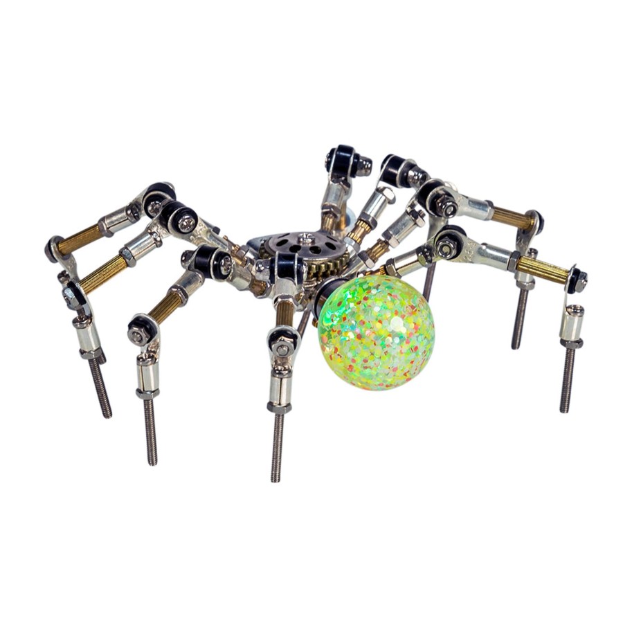 Diy Engine Engine DIY | 3D Metal Spider Model Diy Kits With 2Cm Glowing Crystal Ball -270Pcs+