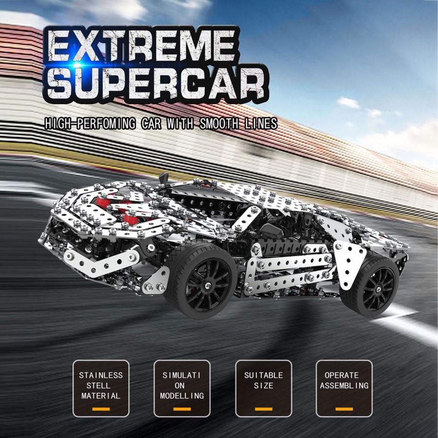 Diy Engine Engine DIY | 3D Metal Puzzle Hyper Sport Vehicle Assembly Diy Mechanical Racing Car Model Sw-057 Toys Sports Car Kit For Adults Kids-867Pcs