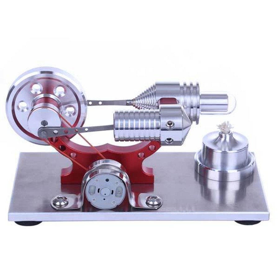 Model Engine enginediy Stirling Engine With Led | Stirling Engine Generator Solid Metal Construction Electricity Generator (Light Up Colorful Led), My First Stirling Engine