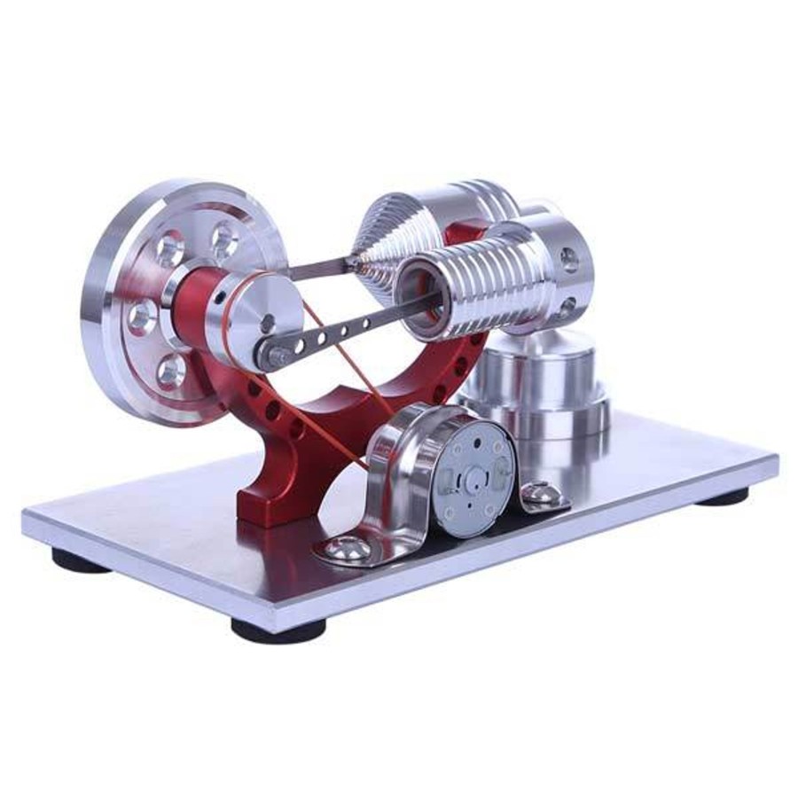 Model Engine enginediy Stirling Engine With Led | Stirling Engine Generator Solid Metal Construction Electricity Generator (Light Up Colorful Led), My First Stirling Engine