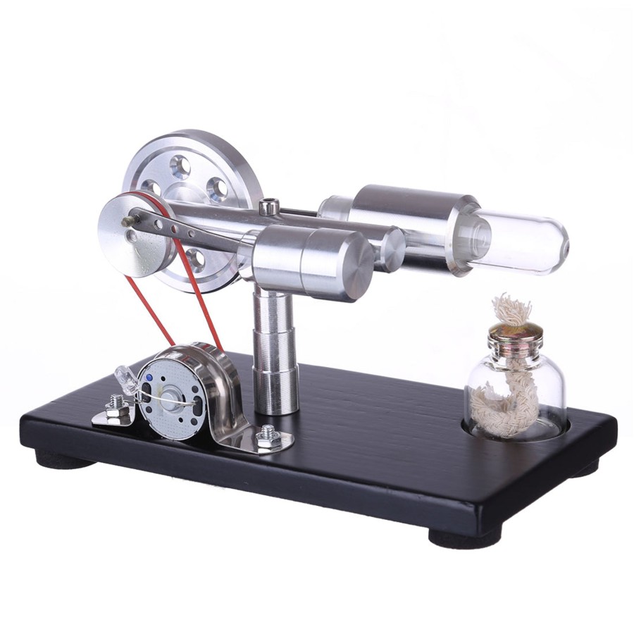 Stem Model enginediy | Enjomor -Shape Stirling Engine Generator Model With Led Light And Voltage Digital Display Meter - Stem Toy