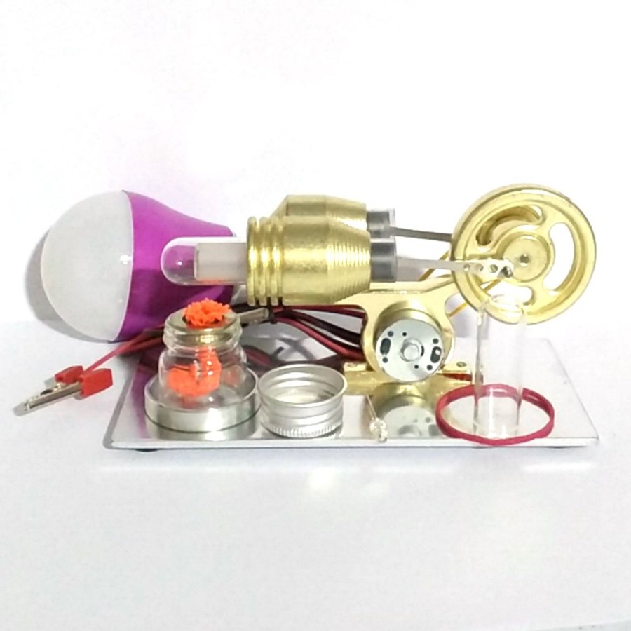 Stem Model Engine DIY | Stirling Engine Model With Electric Generator Engine Diy Science Toy Enginediy