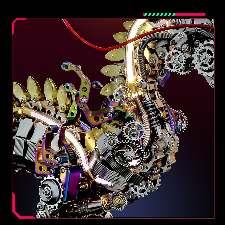 Diy Engine enginediy | 3D Metal Mechanical Dragon Crafts Diy Assembly Model Kit Art Device For Kids, Teens And Adults-2030+Pcs