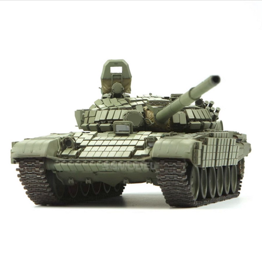 Rc Engine & Model Engine DIY | 1/35 Russian T72B1 Main Battle Tank Miliatry Model Vehicle Model Toys (Static Version)