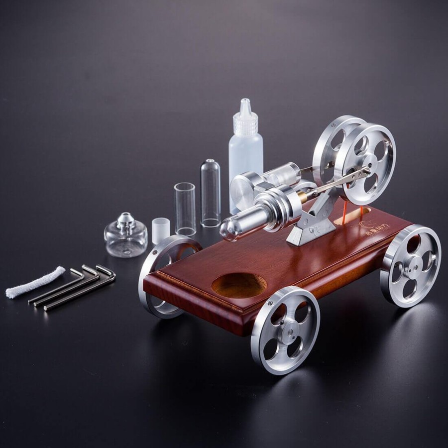 Diy Engine enginediy | Stirling Engine Car Model Diy Stirling Engine Vehicle Kit Toy Engine