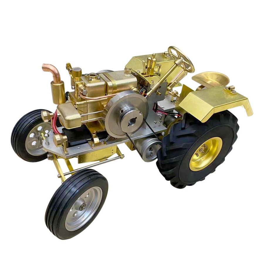 Model Engine enginediy | T12 Antique Roller Tractor Model With 1.6Cc Mini Horizontal Single-Cylinder Water-Cooled Gasoline Ic Engine