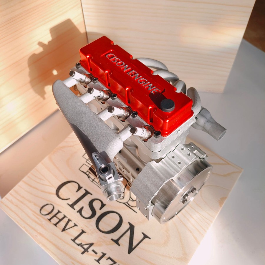 Model Engine enginediy | Cison L4-175 17.5Cc Mini Ohv Inline 4 Cylinder 4 Stroke Water-Cooled L4 Rc Gasoline Engine Model - Speed Up To 8,000Rpm