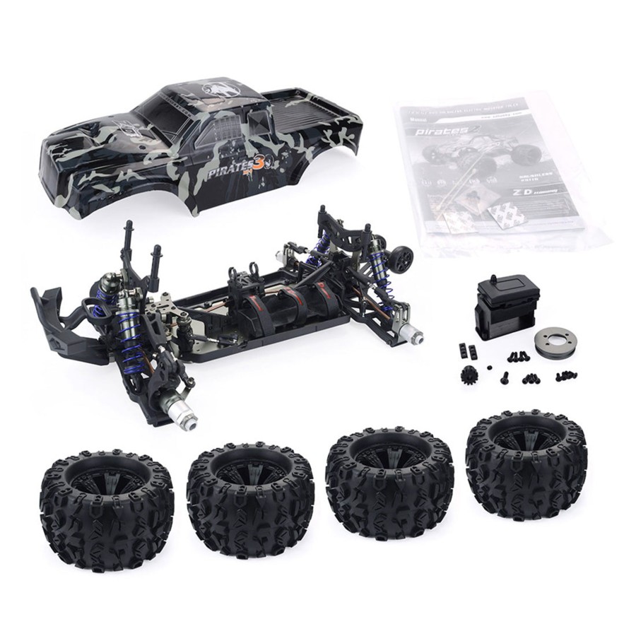 Rc Engine & Model Engine DIY | Zd Racing Mt8 Pirates3 1/8 4Wd 90Km/H Diy Monster Truck Car Frame Kit - Kit Version