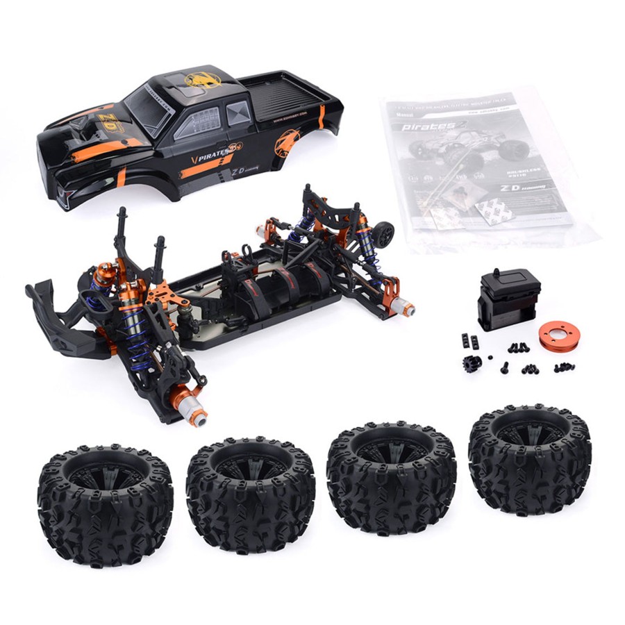 Rc Engine & Model Engine DIY | Zd Racing Mt8 Pirates3 1/8 4Wd 90Km/H Diy Monster Truck Car Frame Kit - Kit Version