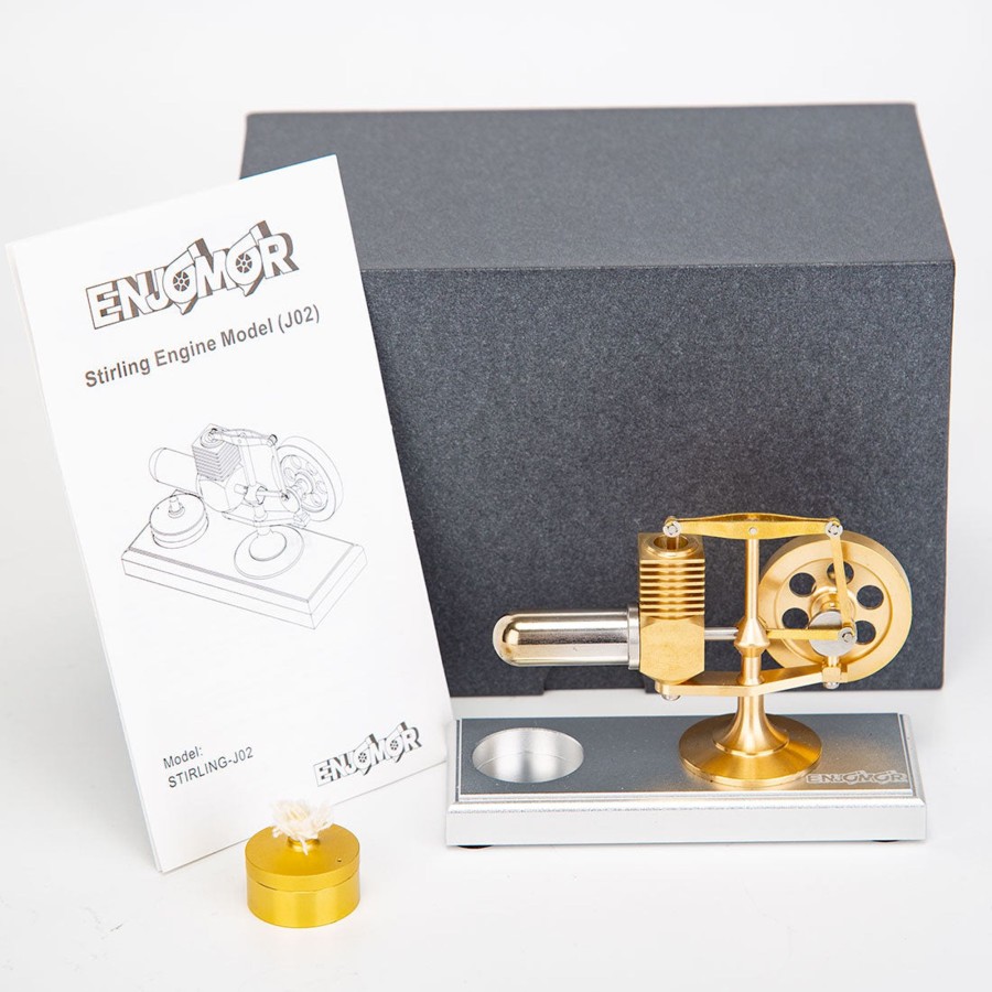 Model Engine enginediy Hot Air Stirling Engine | Enjomor J02 Stirling Engine Mini Balance Beam Hot Air Stirling External Combustion Engine Model