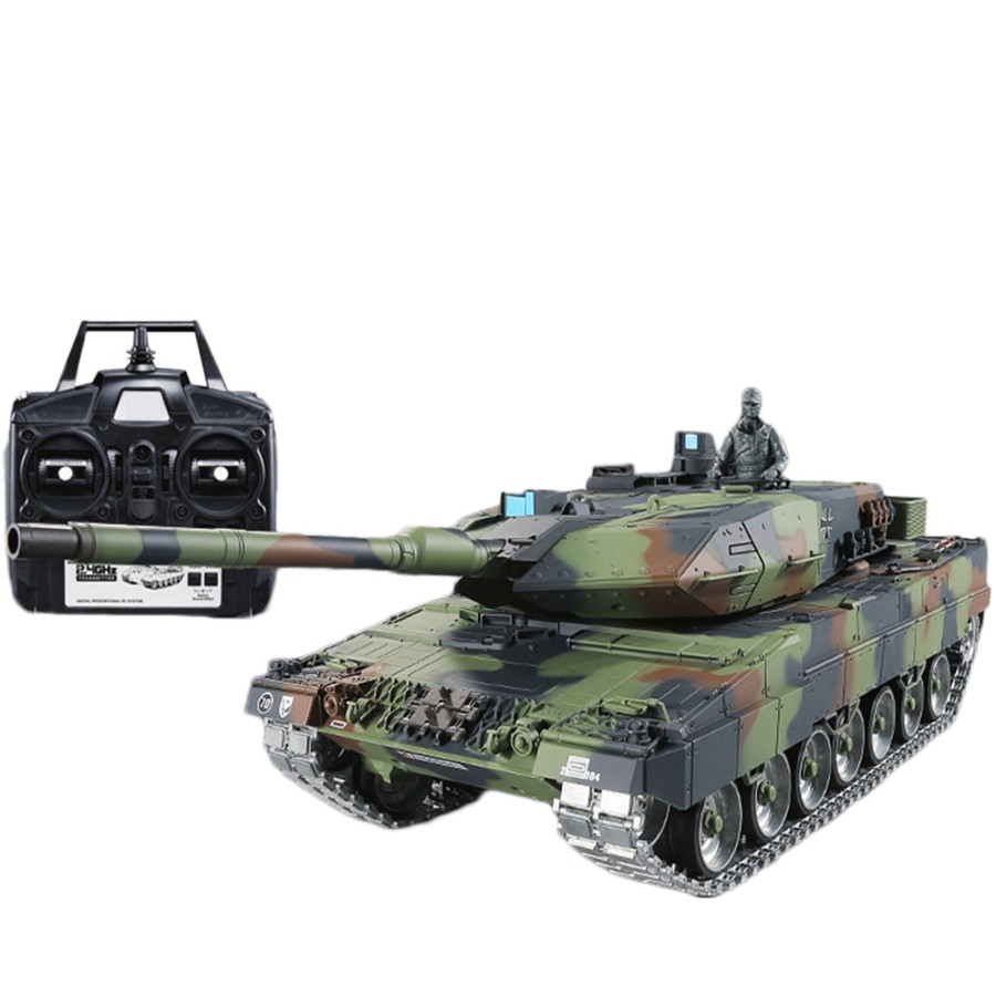 Rc Engine & Model Engine DIY | 1/16 Rc Tank German Leopard 2A6 Main Battle Tank 2.4G Remote Control Model Military Tank With Sound Smoke Shooting Effect