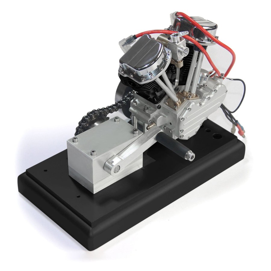 Rc Engine & Model enginediy | Cison Fg-9Vt 9Cc V-Twin Engine With Upgrade Kick Starter Kit And Base