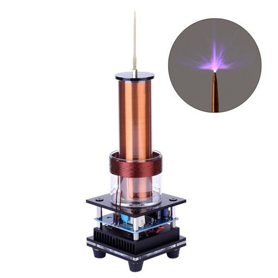 Diy Engine enginediy | Singing Tesla Coil Music Kit Plasma Loudspeaker Wireless Transmission Experiment Desktop Toy Model - Us Plug