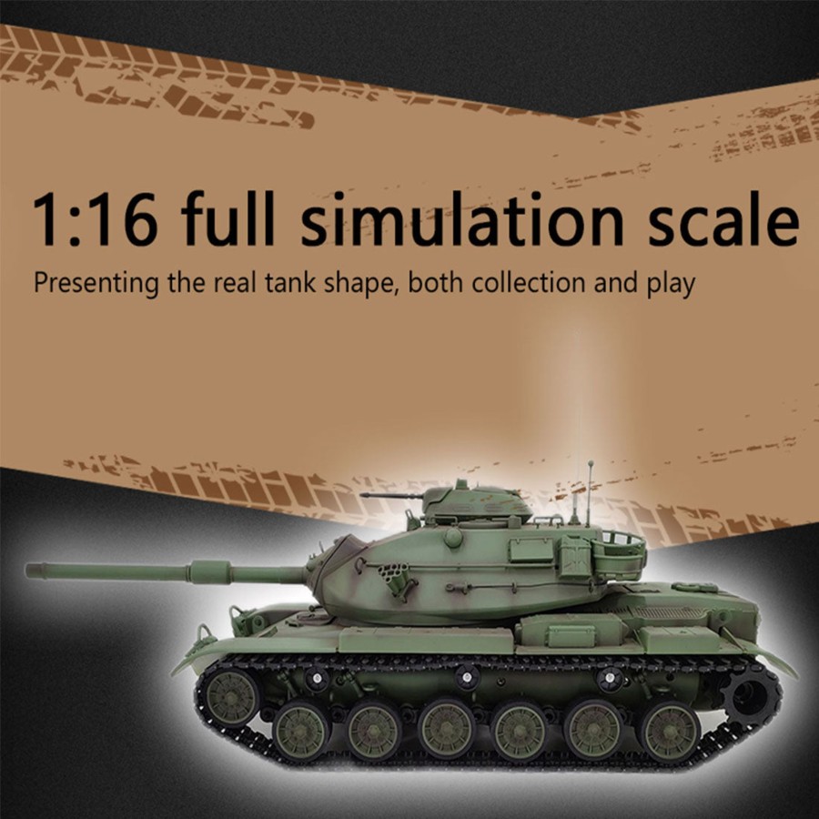 Rc Engine & Model enginediy | 1/16 2.4G Rc Tank American M60A3 Main Battle Tank Model Vehicle With Lights & Sounds