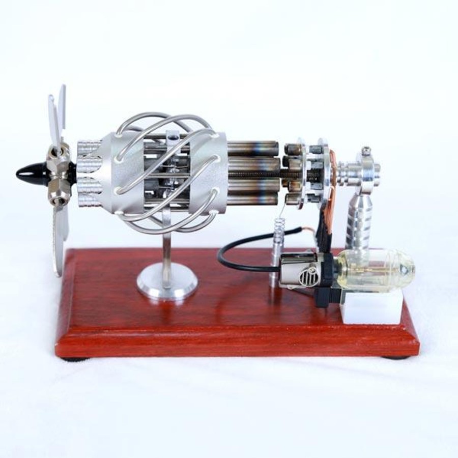 Model Engine enginediy Stirling Engine & Parts | 16 Cylinder Stirling Engine Model Kit Collection Gift For Engineer - Enginediy