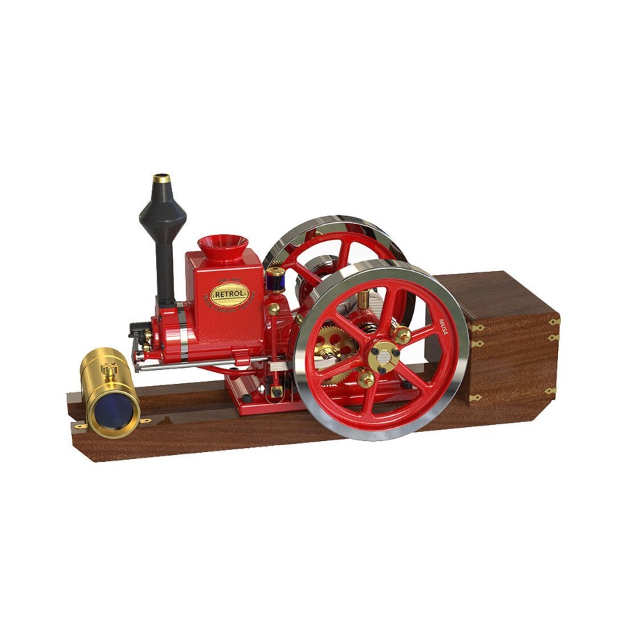 Model Engine enginediy | Retrol Hm-01 Hit And Miss Engine With Starter Kit, Stand And Accessories - One Key Start