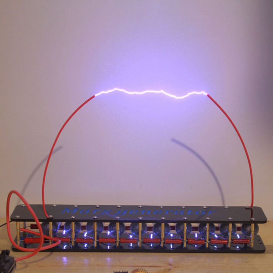 Stem Model enginediy | Marx Generator 10 Stage High Voltage Lightning Experiment Electric Arc Educational Assembled Model