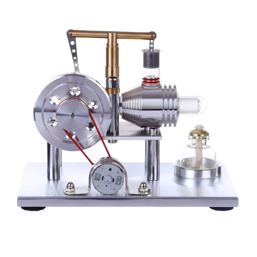 Diy Engine enginediy | Stirling Engine Model Hot Air Stirling Engine Electricity Generator With Colorful Led - Enginediy