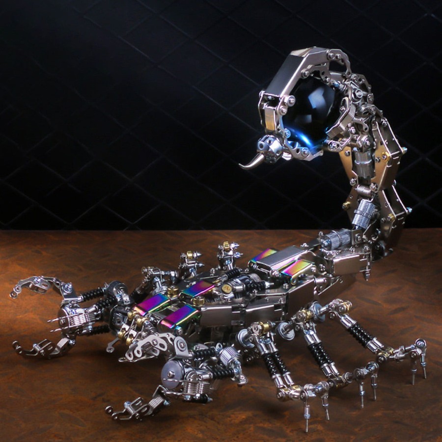 Diy Engine enginediy | 3D Metal Puzzle Diy Mechanical Scorpion Kit Assembly Metal Smasher Model Toy-1636Pcs