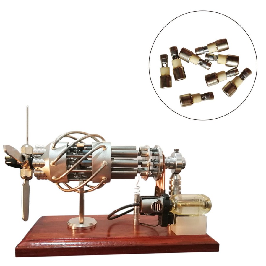 Model Engine Engine DIY Stirling Engine & Parts | 8Pcs Fire-Jet Head For 16 Cylinders Stirling Engine Model