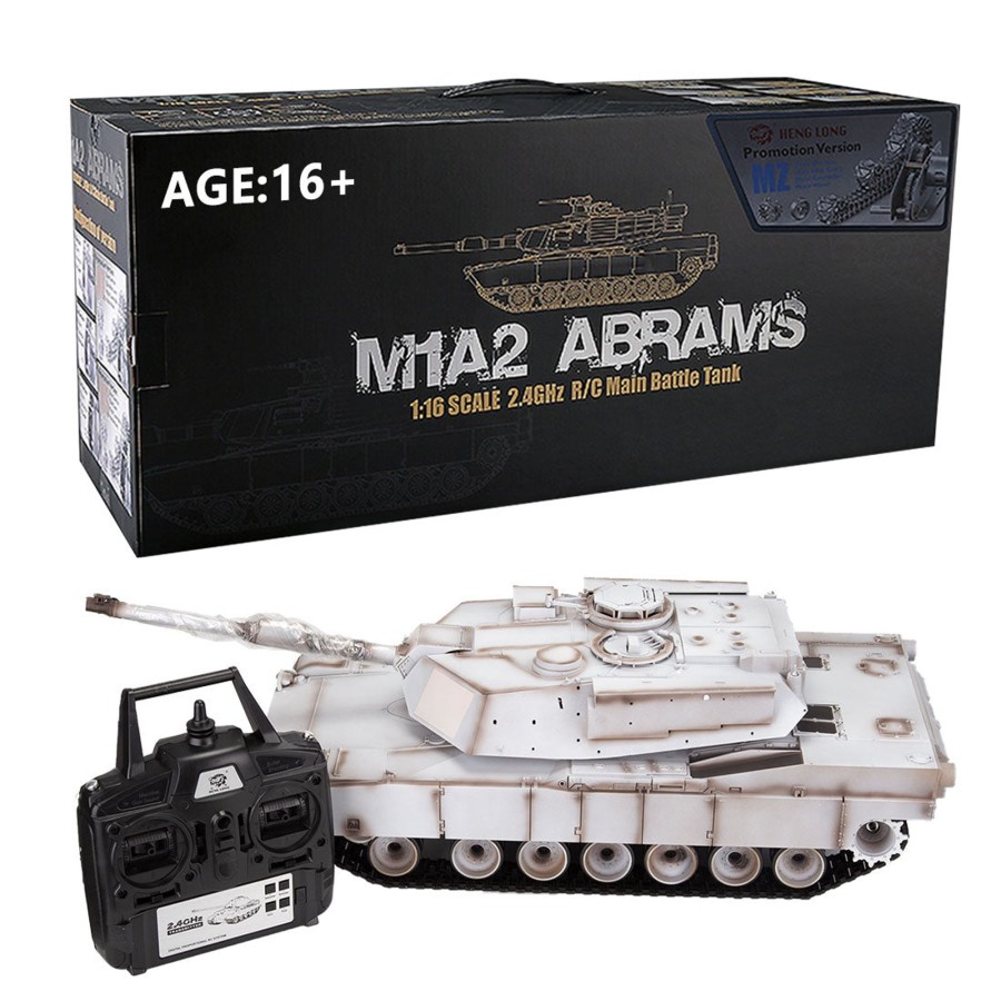 Rc Engine & Model Engine DIY | 1/16 Rc Tank 2.4G M1A2 Rc Main Battle Tank Model Military Model (Basic Version/Customized White)