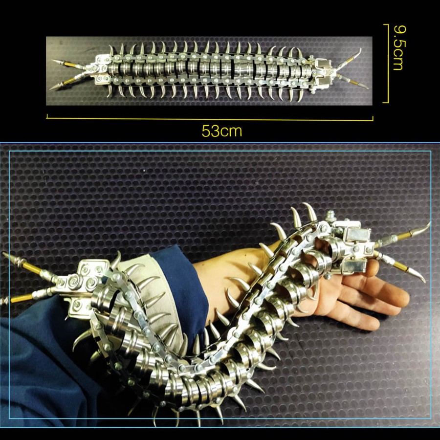 Diy Engine enginediy | 3D Diy Movable Metal Centipede Assembly Model Creative Toy 480Pcs