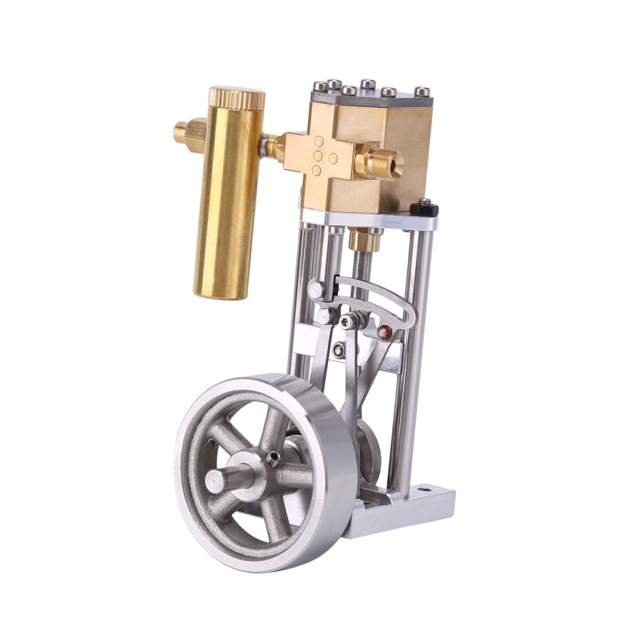 Model Engine enginediy | V1313 Mini Vertical Single-Cylinder Steam Engine Model With Reversing Mechanism Steam-Powered Mechanical Model