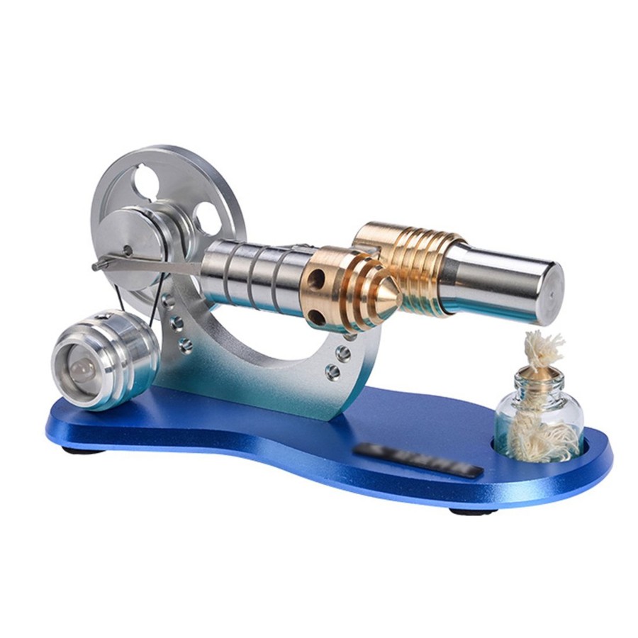 Stem Model enginediy | Stirling Engine Kit Metal Stirling Engine Electricity Generator Model With Alcohol Burner Education Toy