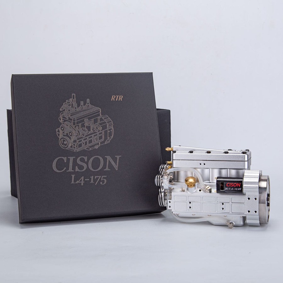 Model Engine enginediy | Cison Fl4-175 17.5Cc Flathead Inline 4 Cylinder 4 Stroke Water-Cooled Gasoline Engine Model For Rc Model Car Ship Airplane