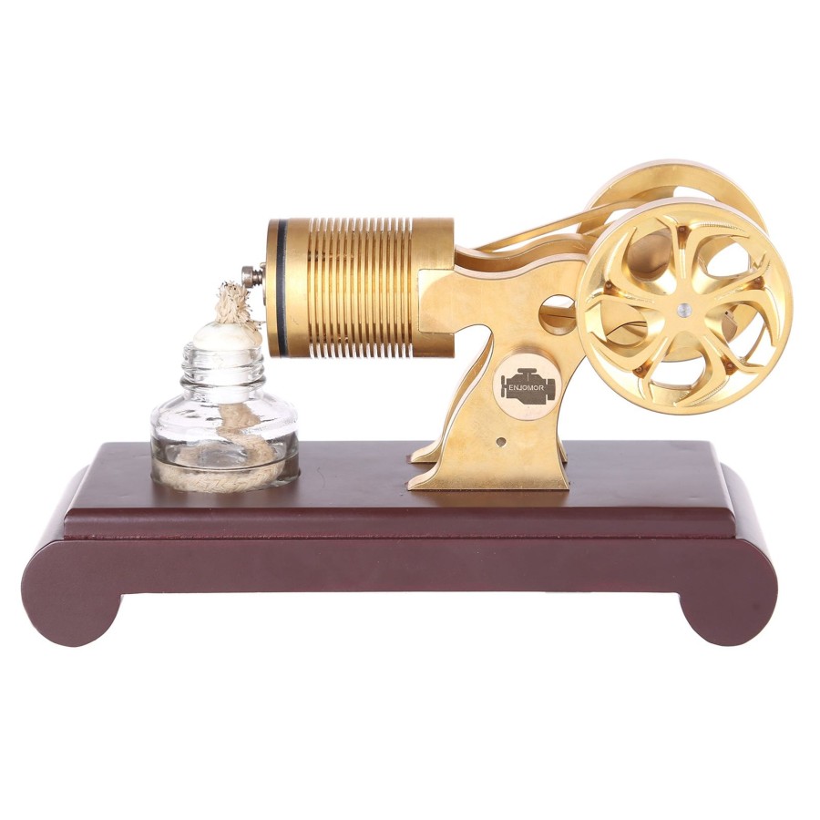 Stem Model Engine DIY | Enjomor Single Cylinder Stirling Engine Model Kit Vacuum Engine Flame Licker Engine Flame Vacuum Engine Suction Fire Engine Model